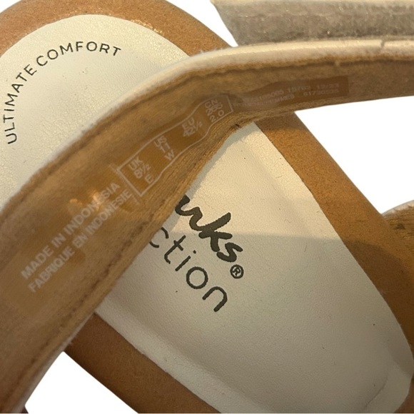 CLARKS ULTIMATE COMFORT WEDGE KYARRA ROSE SLINGBACK SANDALS, White, Size 10.5 - Picture 4 of 7